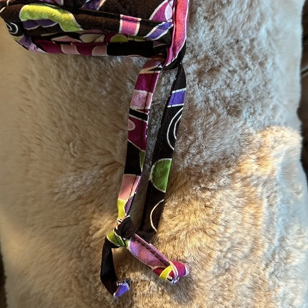 Vera Bradley Wristlet/Make Up Bag Quilted Soft Sided 10” long 4” high 2” wide